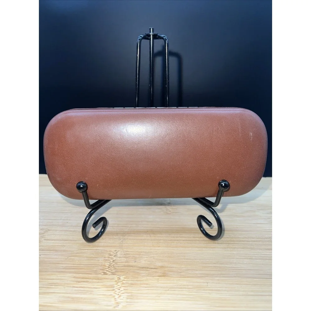 Chaps Ralph Lauren Hard Shell Eyeglass/Sunglass Clamshell Box Brown